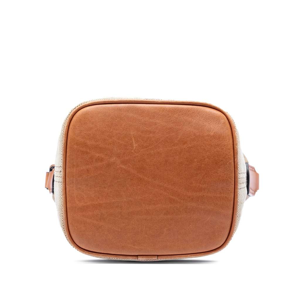 Burberry Mini Mega Check Canvas Ashby Tassel Bucket Bag Brown Very good - Inside View