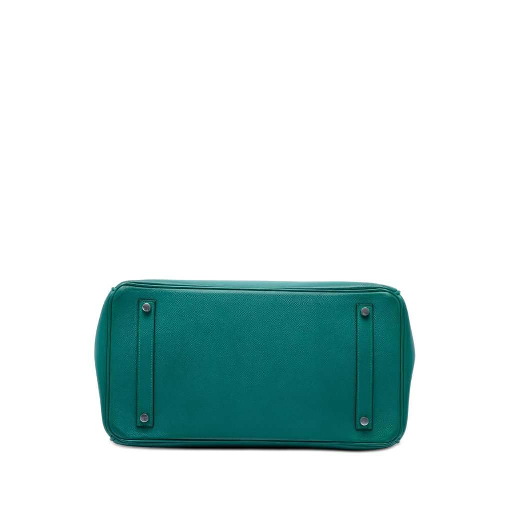 Hermès Epsom Birkin Retourne 35 Green Leather Very good - Inside View
