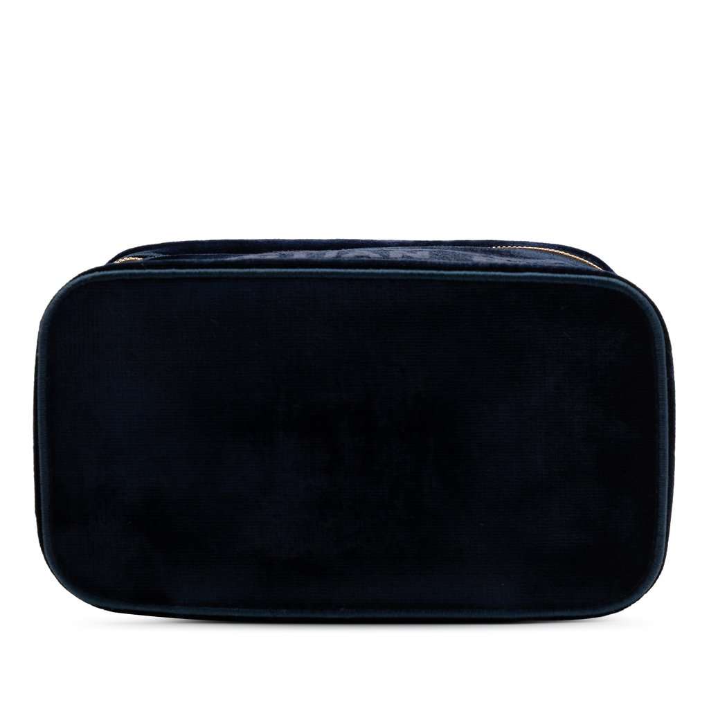 Dior Embroidered Velvet Diortravel Vanity Case Blue Very good condition - Inside View