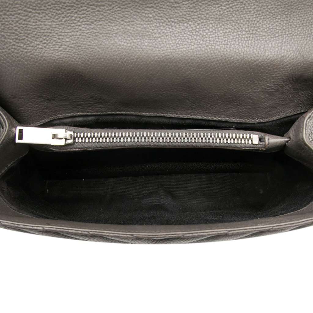 Saint Laurent Medium Chevron Sheepskin Monogram College Satchel MultiColor Leather Very good condition - Model View