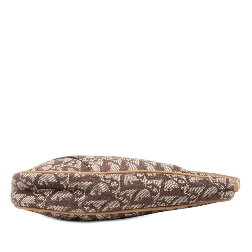 Dior Mini Diorissimo Canvas Saddle Pochette Brown Very good - Inside View