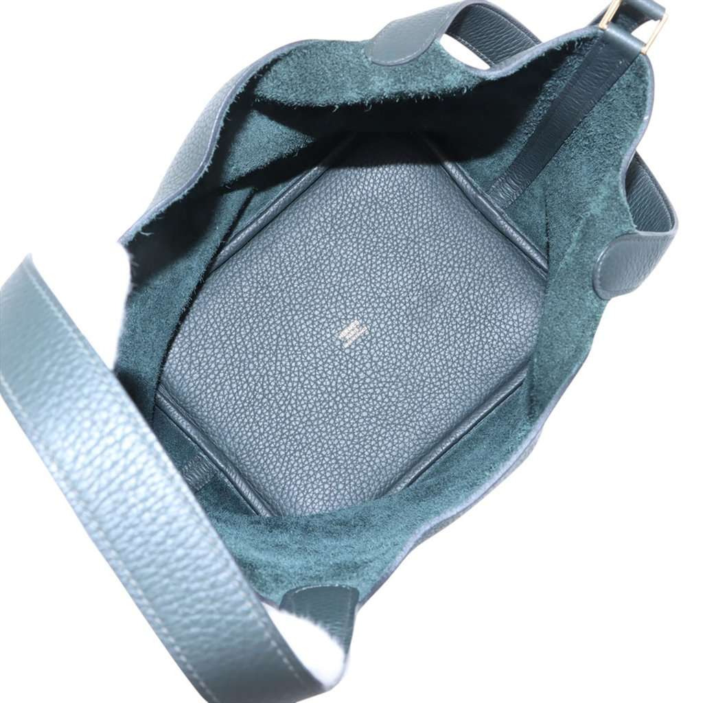 Hermès Clemence Picotin Lock 22 Green Leather Very good condition - Inside View