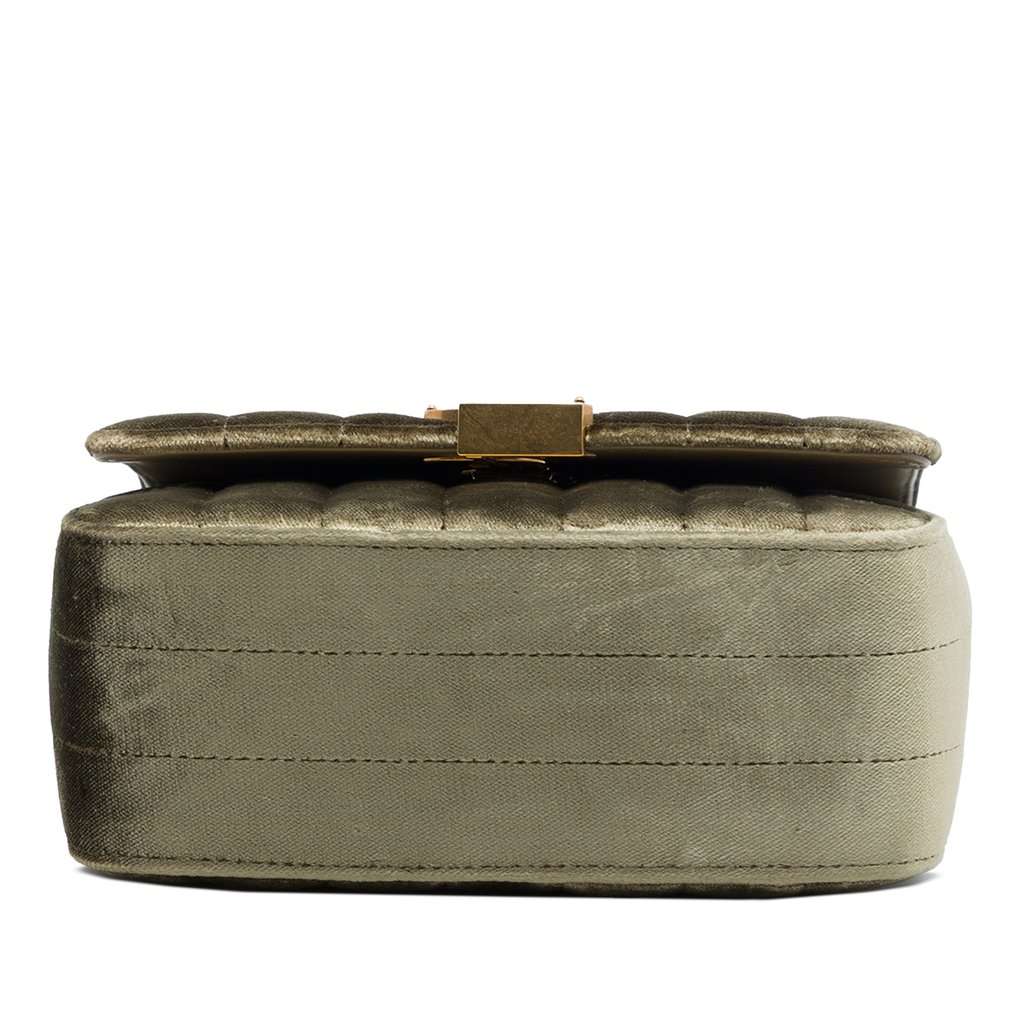 Saint Laurent Small Velvet Monogram Vicky Chain Bag Brown Very good - Inside View