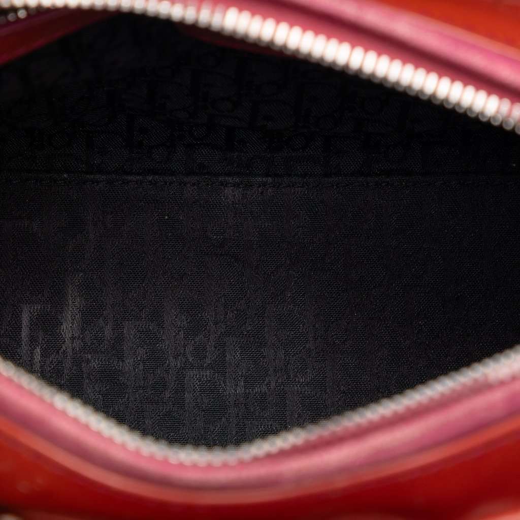 Dior Medium Patent Cannage Lady Dior Red Leather Very good condition - Model View