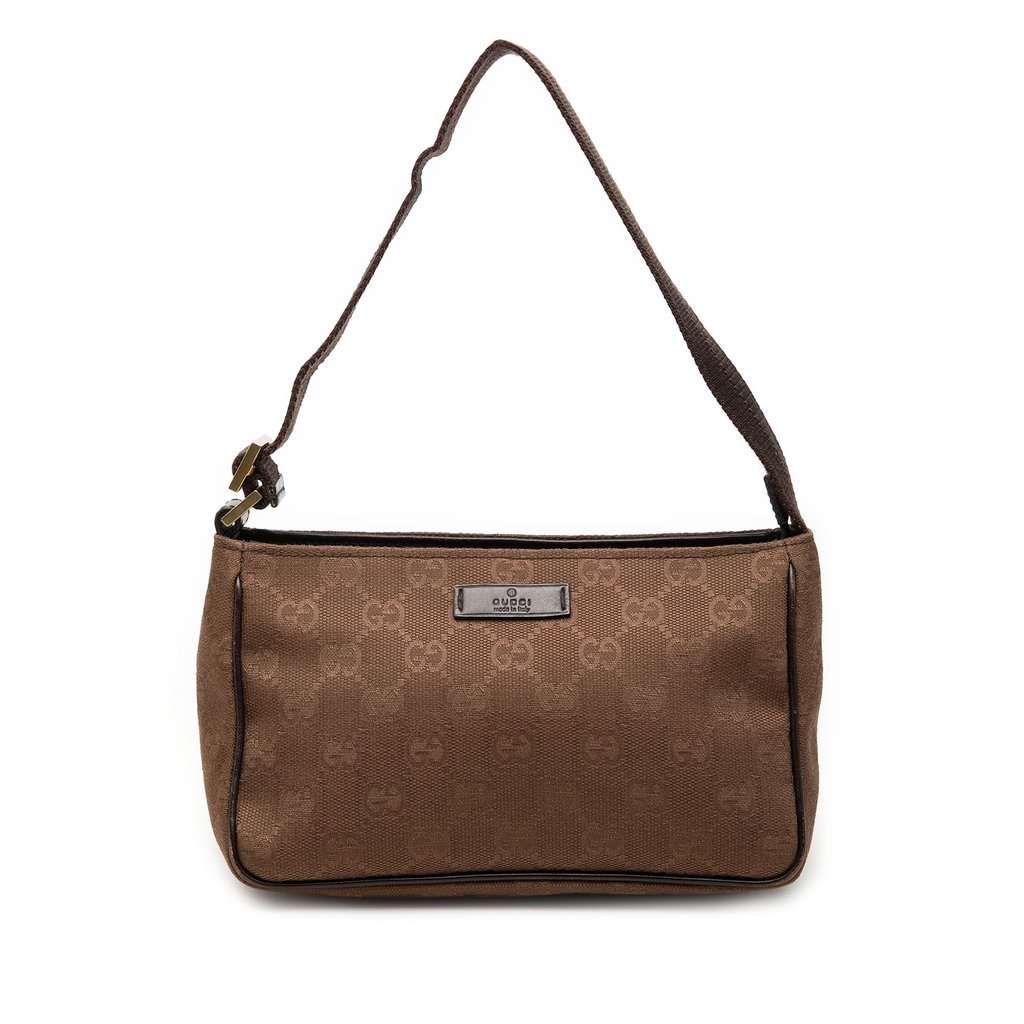 Gucci GG Canvas Handbag Brown Very good - Front View