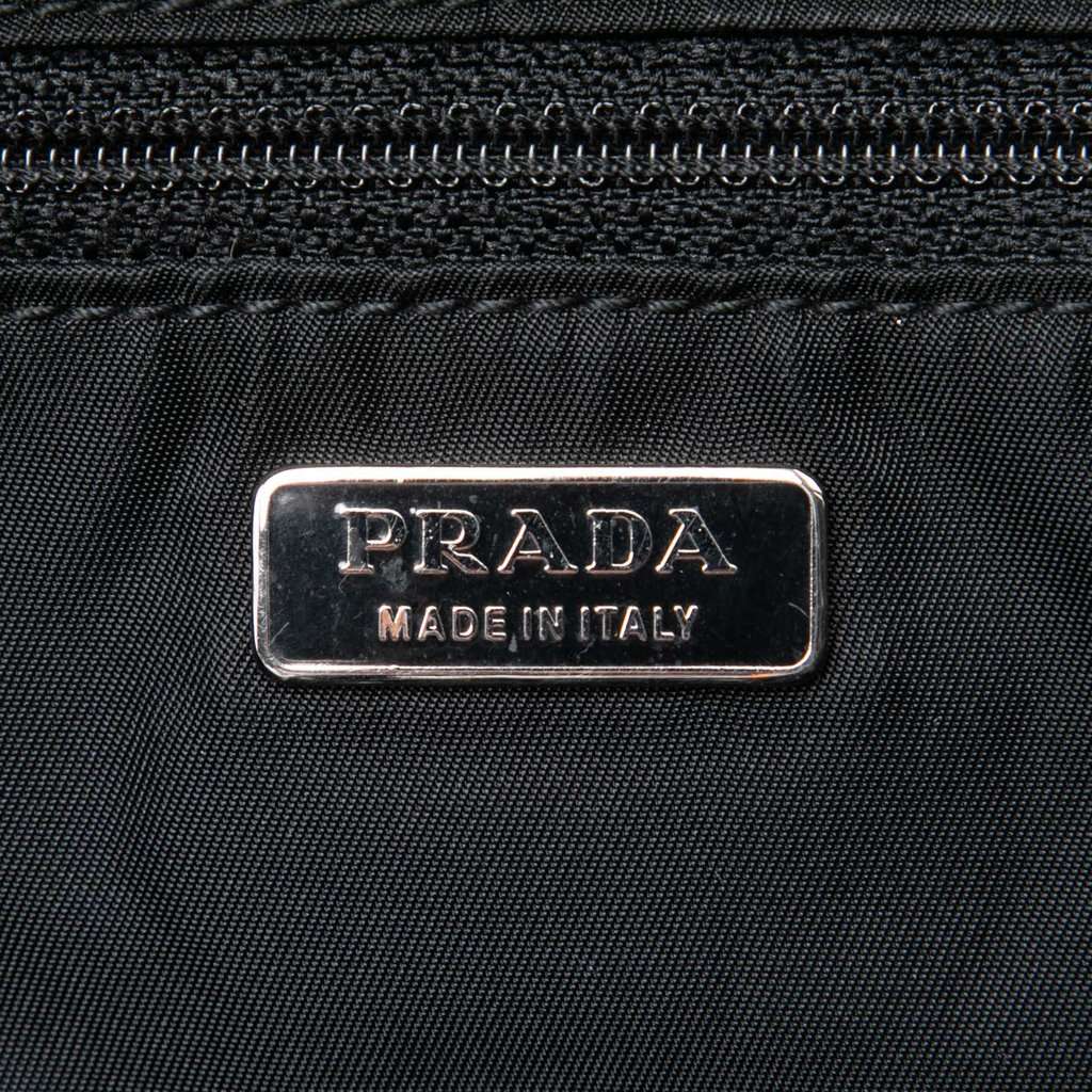 Prada Tessuto Beaded Handbag Black Very good condition - Box View