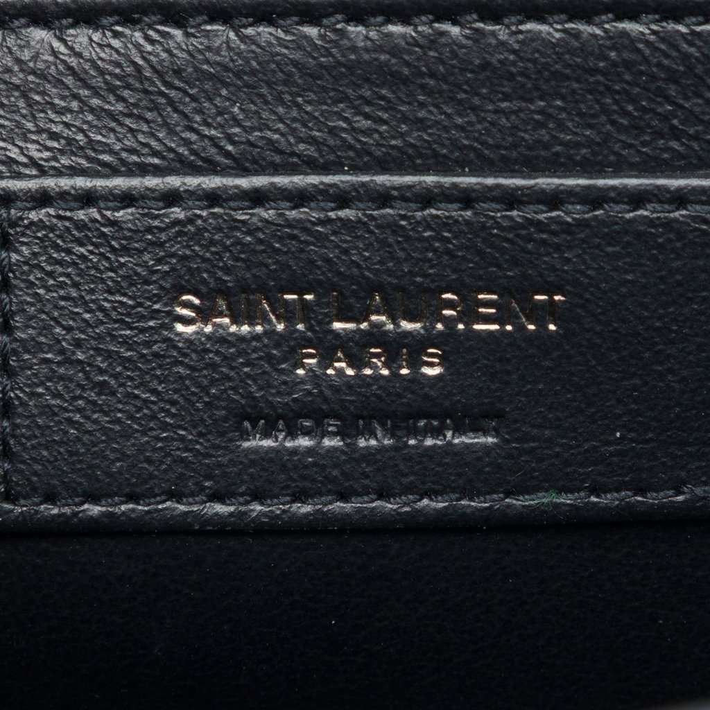 Saint Laurent Small Canvas Metallic Tiger Print Monogram Kate Crossbody Black Very good - Box View