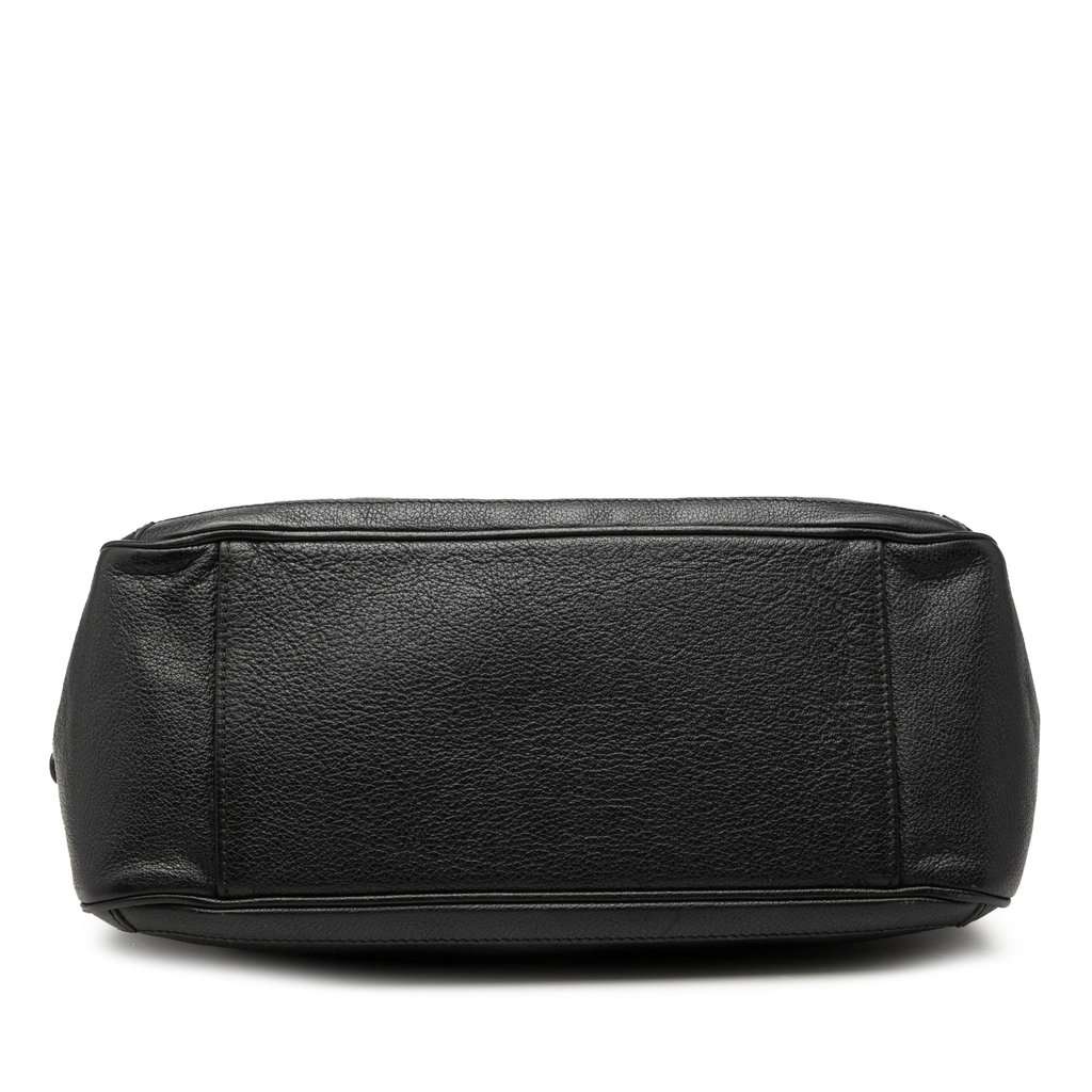 Salvatore Ferragamo Buffalo Leather Fanya Chain Tote Black Leather Very good condition - Inside View