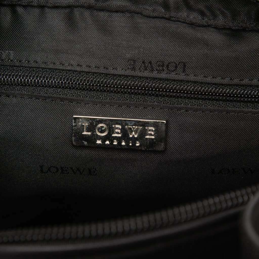LOEWE Suede Anagram Shoulder Bag Black Leather Very good condition - Box View