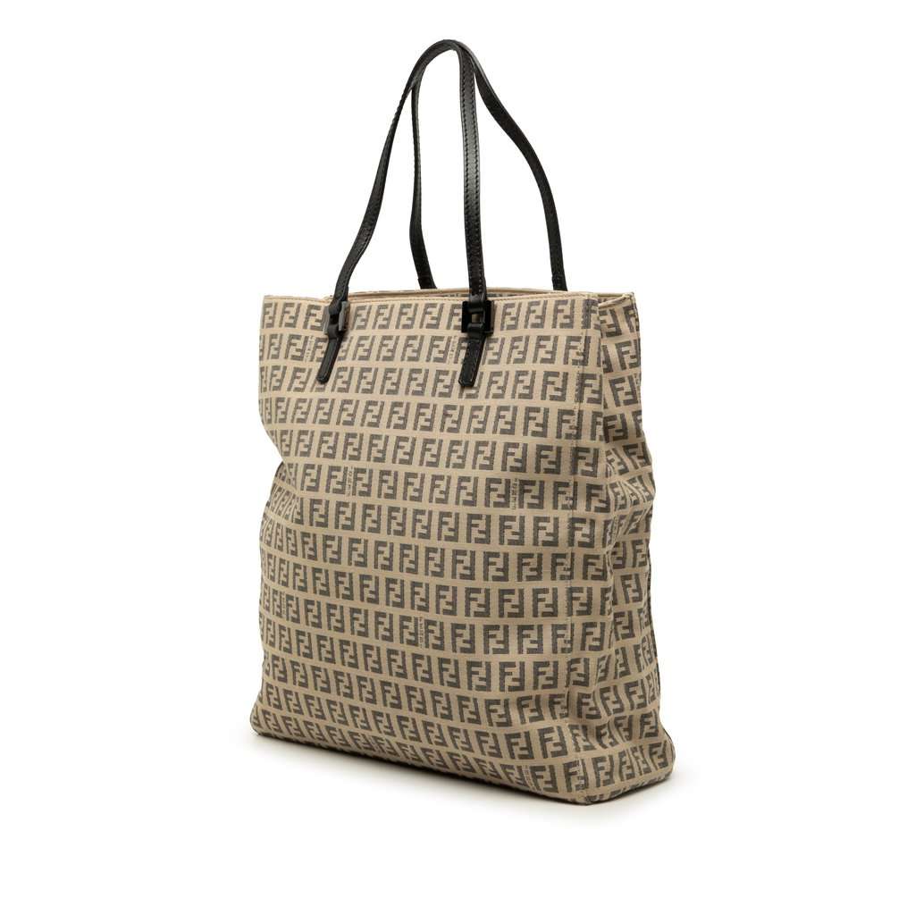 Fendi Zucchino Canvas Tote Beige Very good - Back View