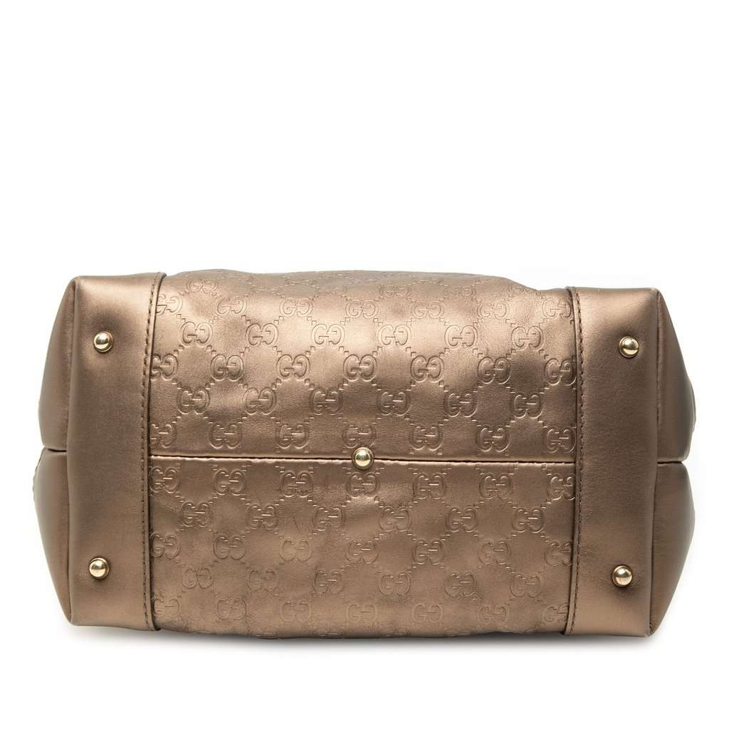 Gucci Metallic Guccissima Heart Bit Shoulder Bag Brown Leather Very good - Inside View