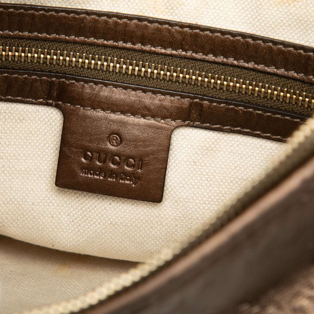 Gucci Metallic Guccissima Heart Bit Shoulder Bag Brown Leather Very good - Box View