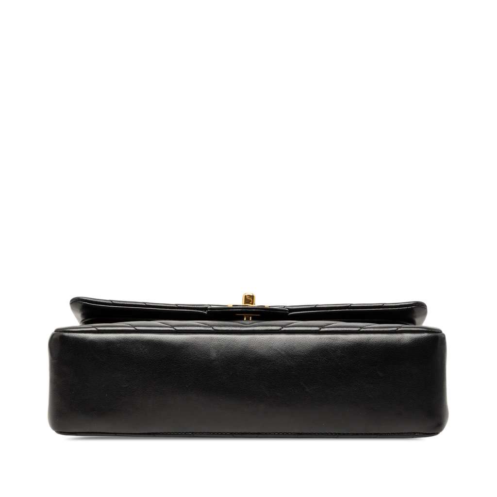 Chanel Medium Classic Chevron Lambskin Double Flap Black Leather Very good - Inside View