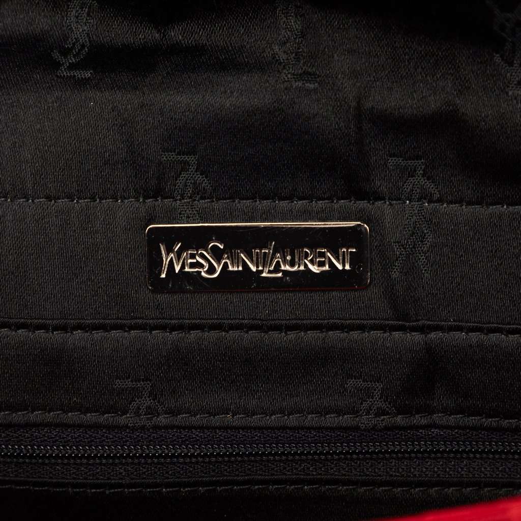 Saint Laurent Nylon Monogram Logo Shoulder Bag Red Very good condition - Box View