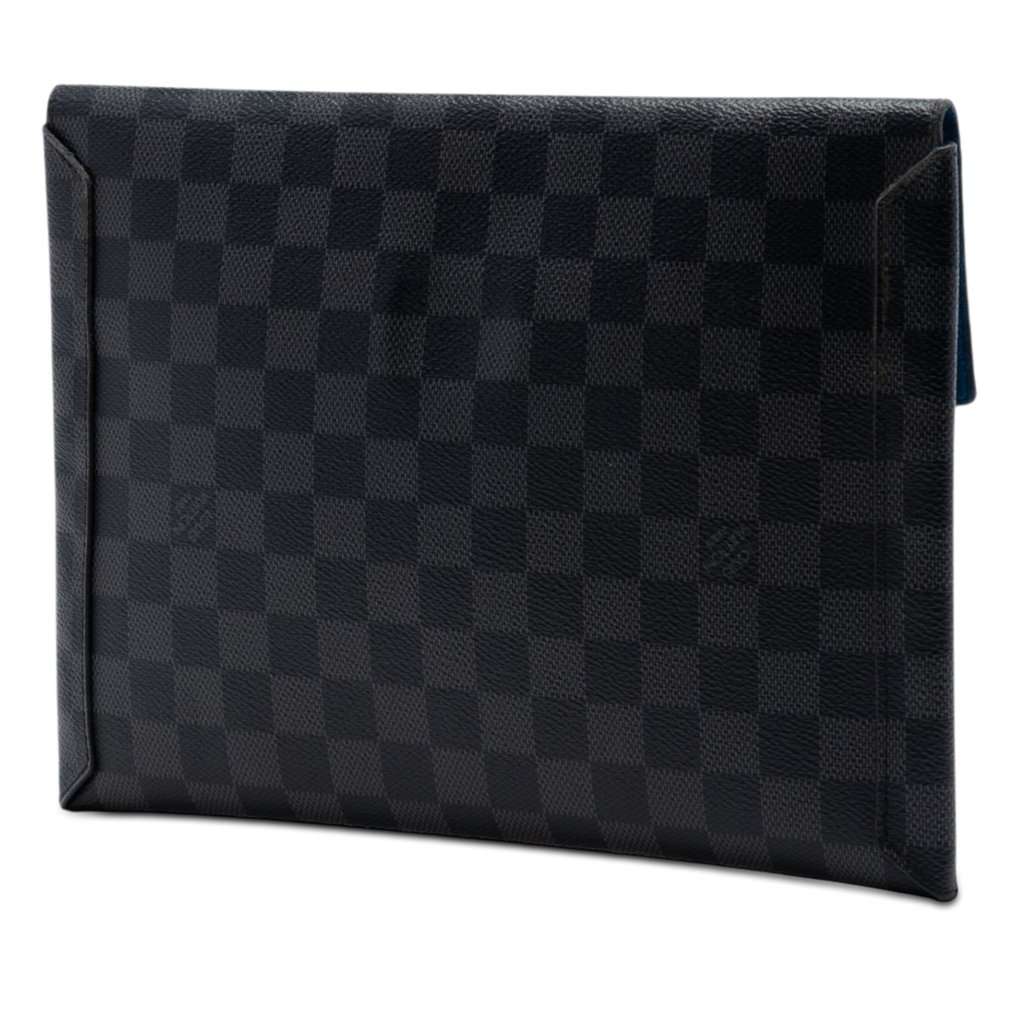 Louis Vuitton Damier Graphite Alpha Triple Pochette Black Very good condition - Back View