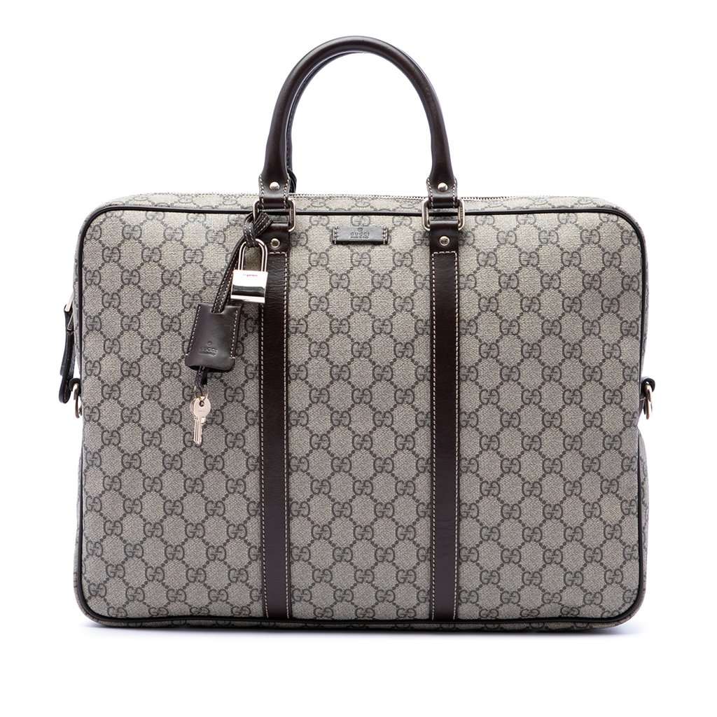 Gucci GG Supreme Business Bag Beige Very good condition - Front View