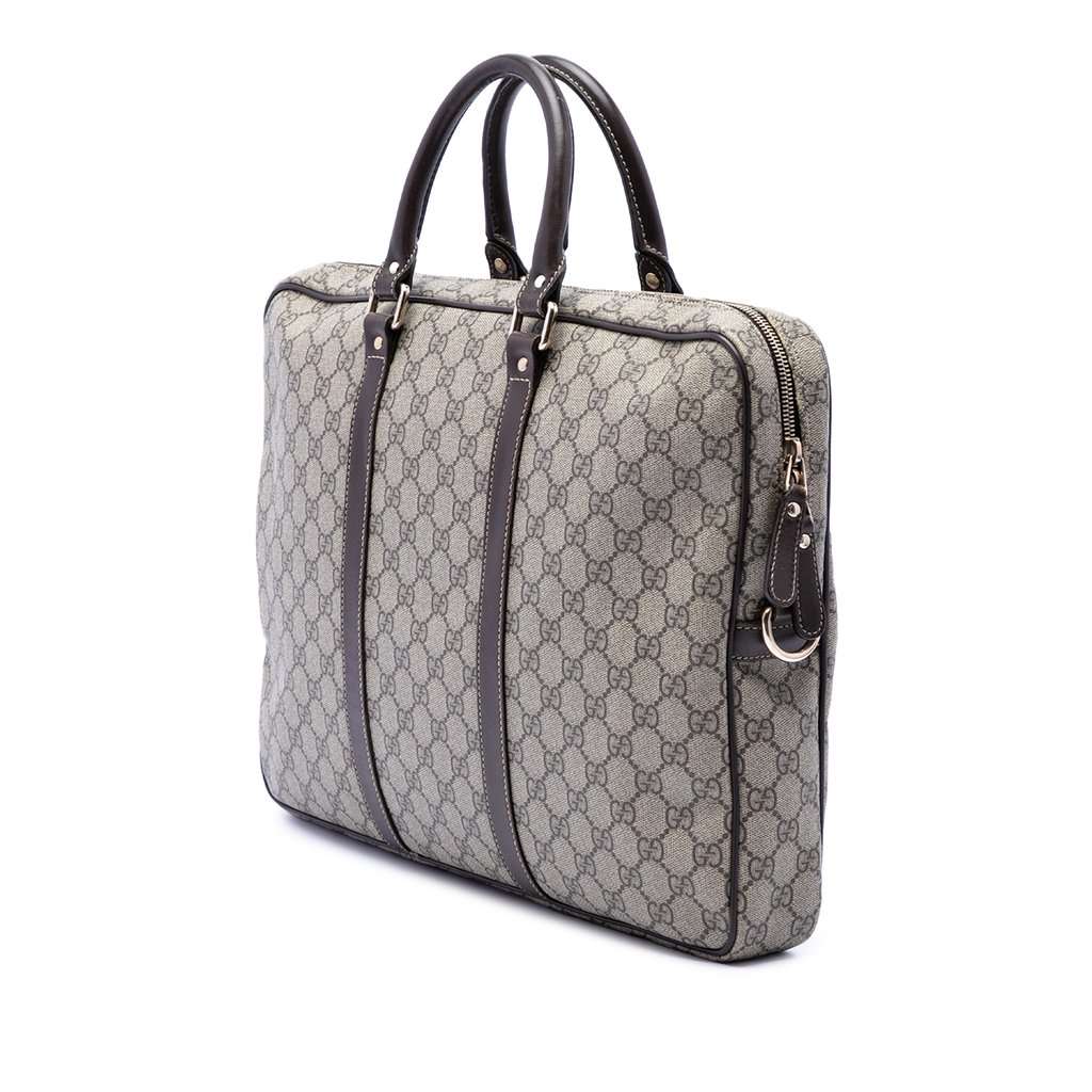 Gucci GG Supreme Business Bag Beige Very good condition - Back View