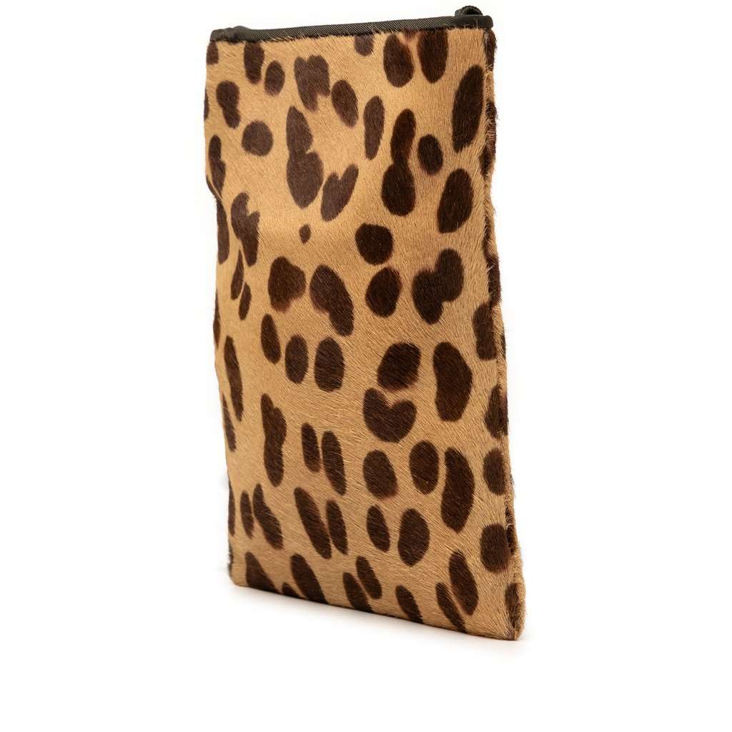 Dior Pony Hair Leopard Print Malice Crossbody Brown Very good condition - Back View