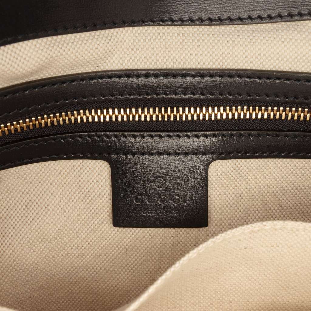 Gucci Small Bicolor Raffia Jackie 1961 Crossbody Brown Very good condition - Box View