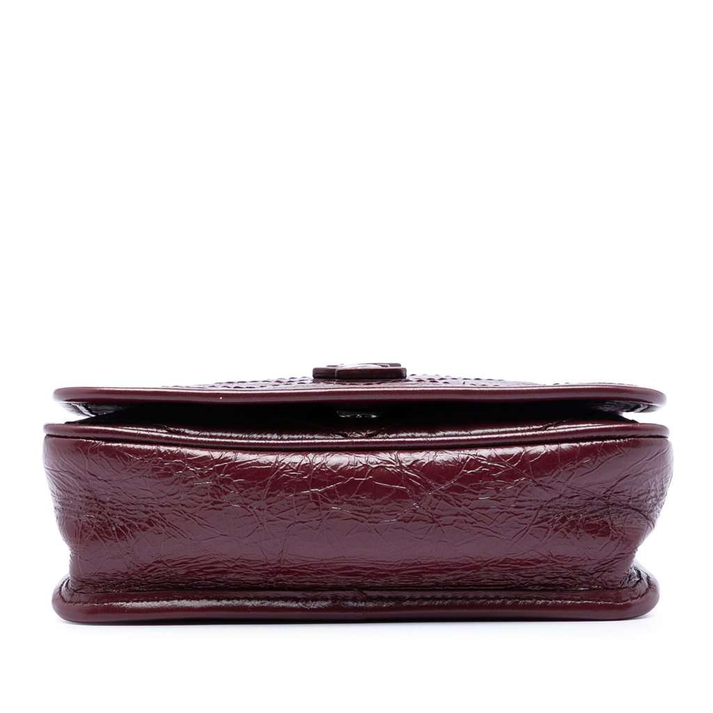 Saint Laurent Crinkled Calfskin Niki Wallet on Chain Red Leather Very good - Inside View