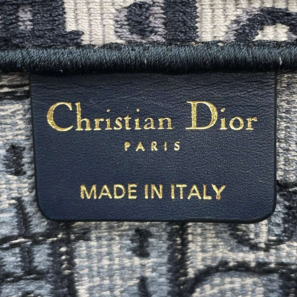 Dior Large Oblique Embroidered Canvas Book Tote Blue Very good condition - Box View
