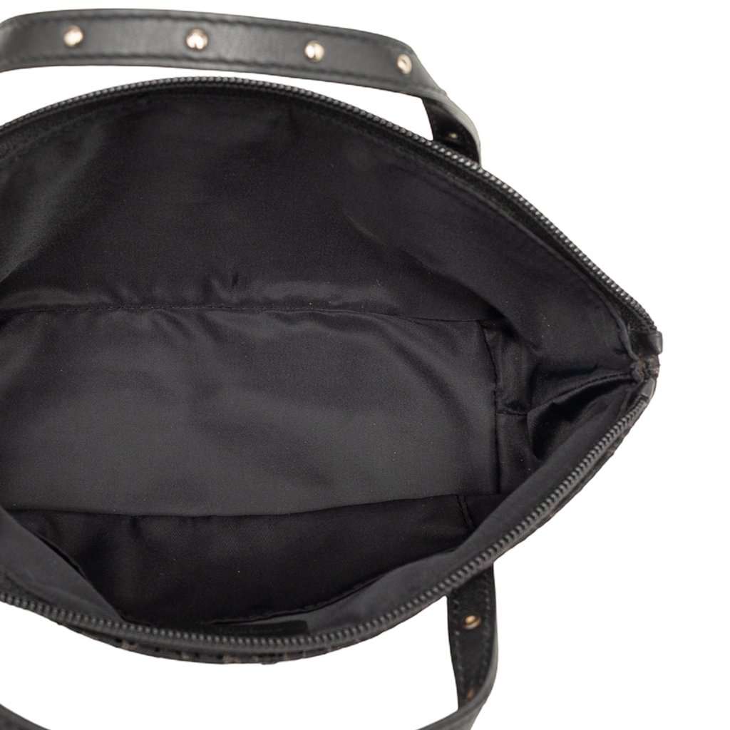 Dior Mini Diorissimo Trotter Canvas Street Chic Handbag Black Very good - Model View