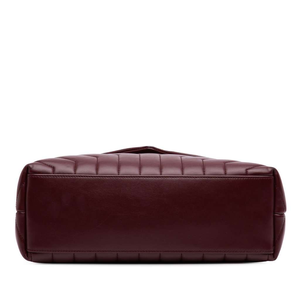 Saint Laurent Medium Matelasse Calfskin Monogram LouLou Shoulder Bag Red Leather Very good - Inside View