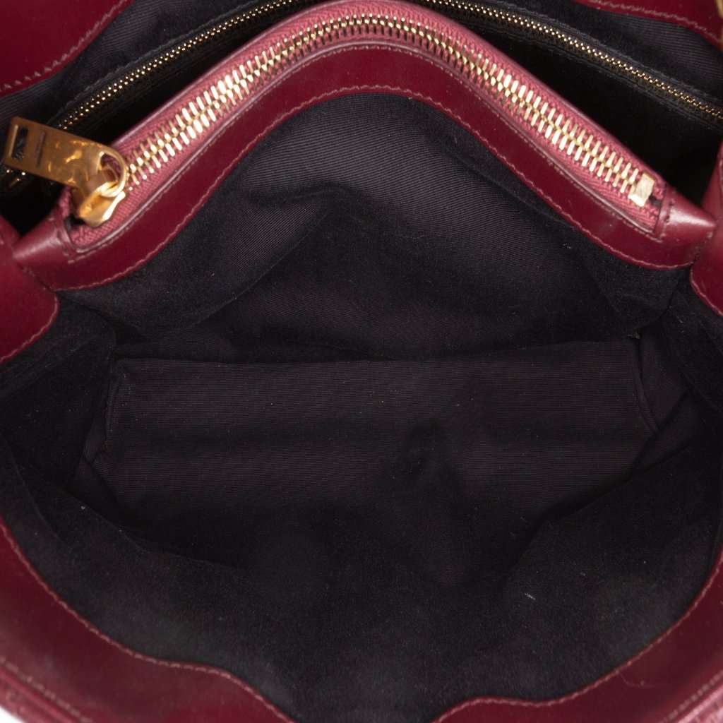 Saint Laurent Medium Matelasse Calfskin Monogram LouLou Shoulder Bag Red Leather Very good - Box View
