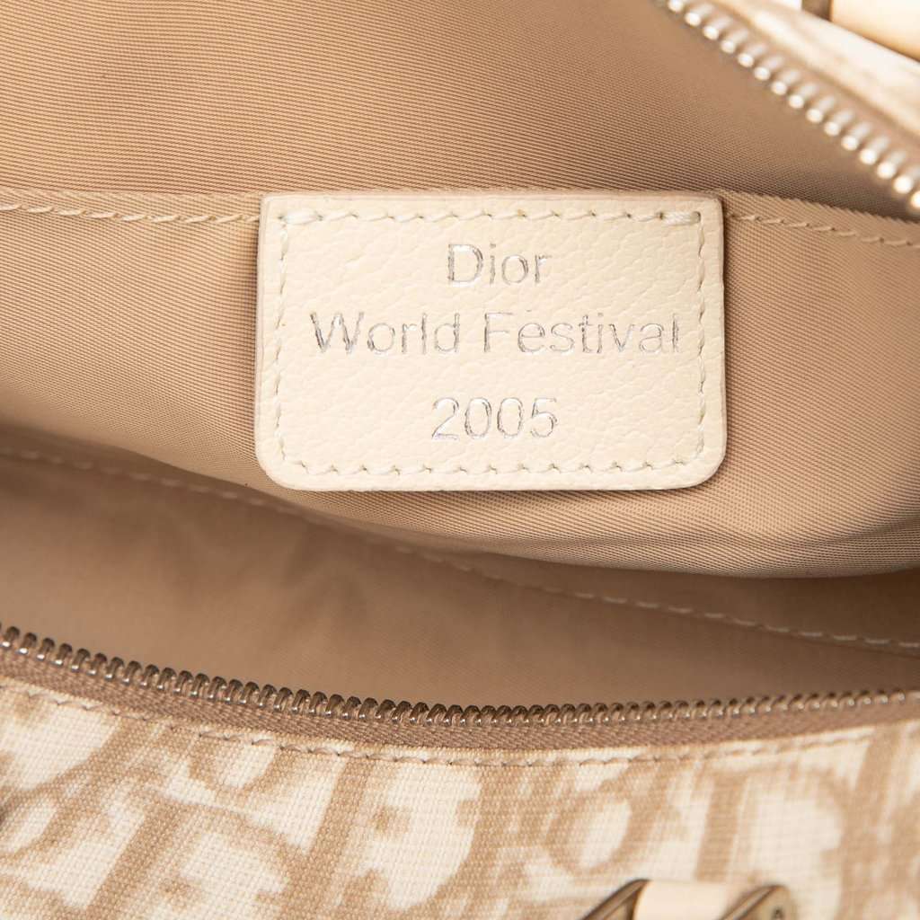 Dior Oblique Canvas Trotter Boston Bag Brown Very good condition - Box View