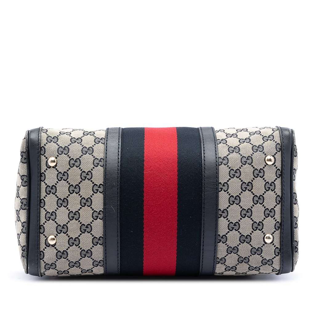 Gucci Medium GG Canvas Web Joy Boston Bag Beige Very good - Inside View