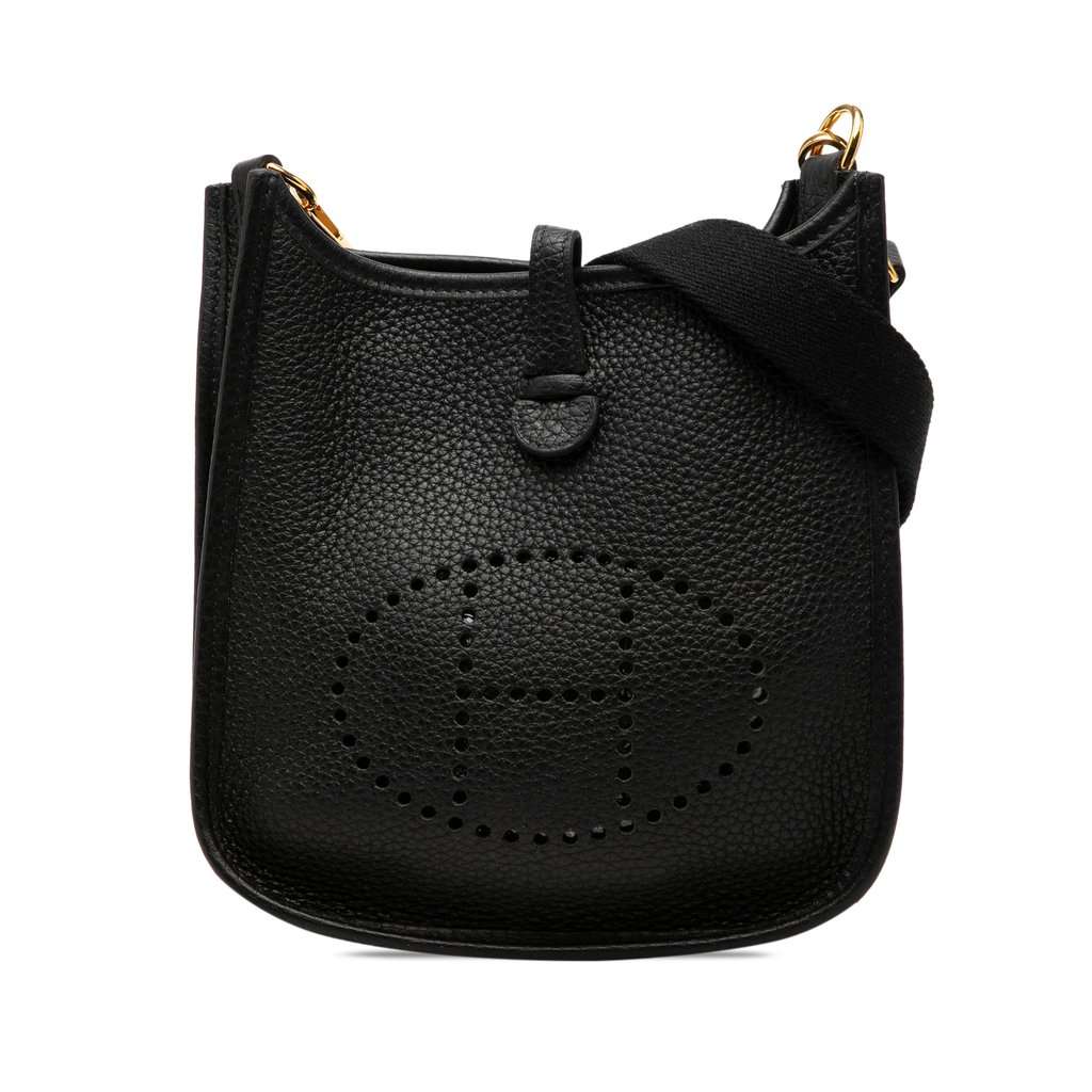 Hermès Clemence Evelyne I 16 Amazone Black Leather Very good - Front View