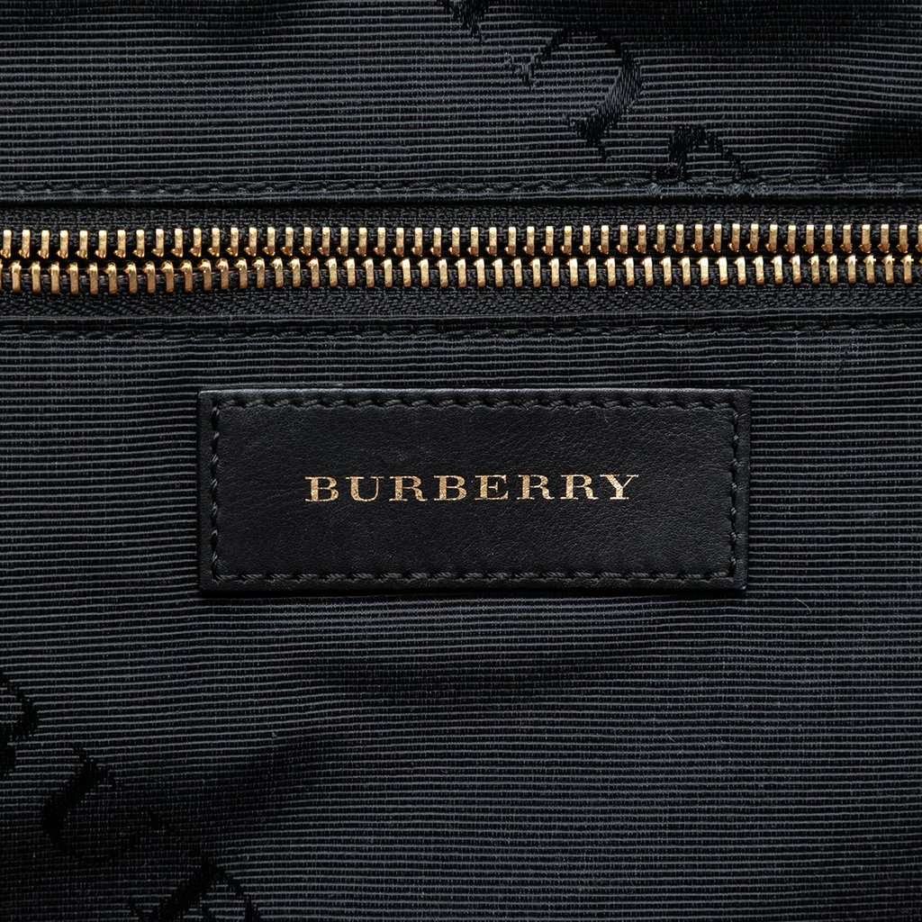 Burberry Small Heritage Grain Check Embossed Orchard Bowling Bag Pink Leather Very good condition - Box View