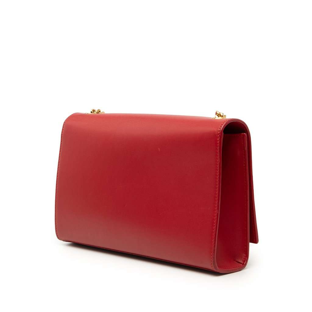 Saint Laurent Medium Smooth Calfskin Classic Monogram Kate Tassel Crossbody Red Leather Very good - Inside View