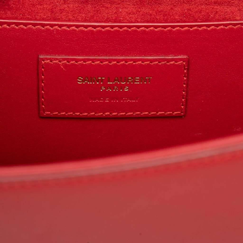 Saint Laurent Medium Smooth Calfskin Classic Monogram Kate Tassel Crossbody Red Leather Very good - Box View