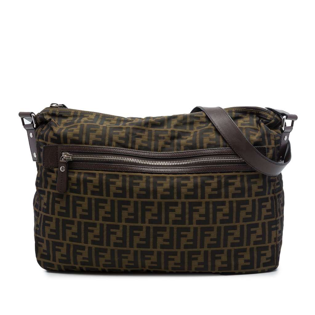 Fendi Zucca Canvas Crossbody Brown Very good - Front View