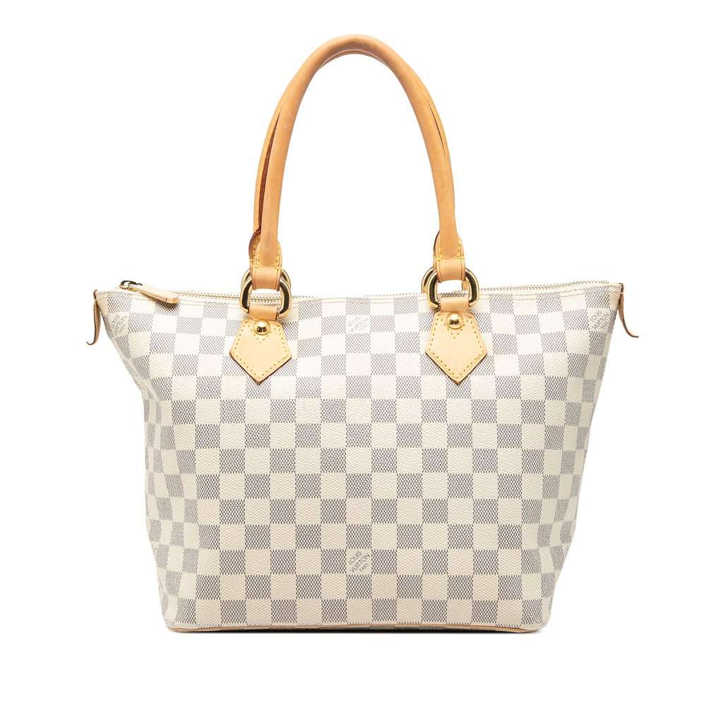 Louis Vuitton Damier Azur Saleya PM White Very good - Front View