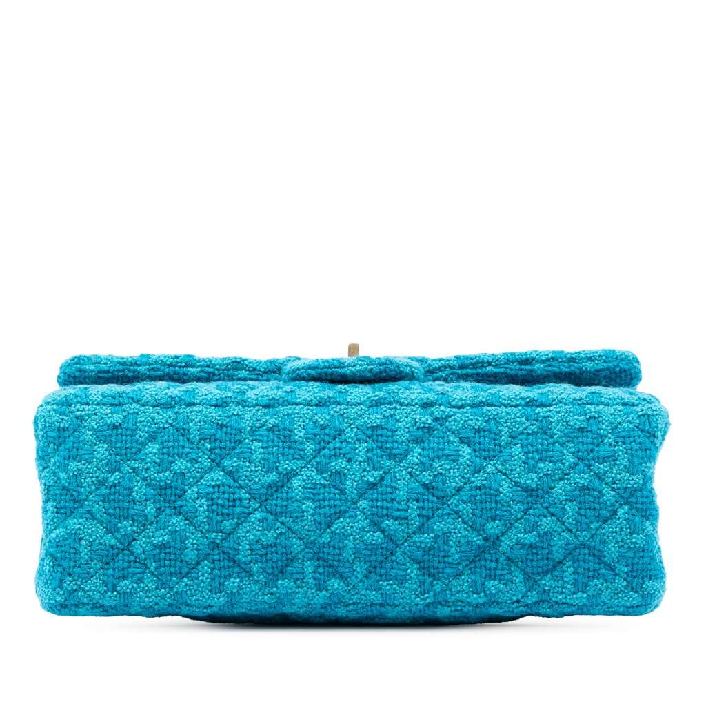 Chanel Quilted Tweed Reissue 2.55 Double Flap 225 Blue Very good condition - Inside View