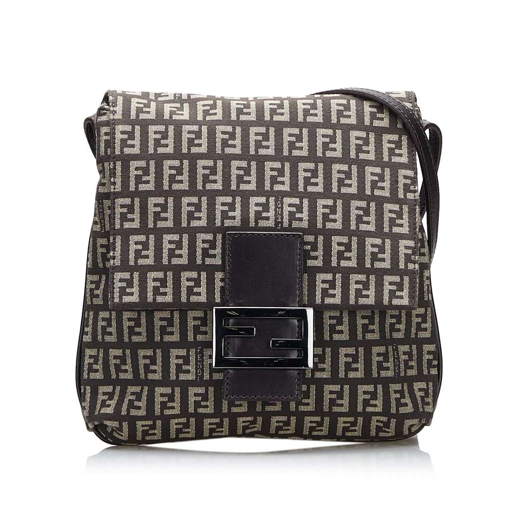 Fendi Zucchino Crossbody Brown Very good condition - Front View