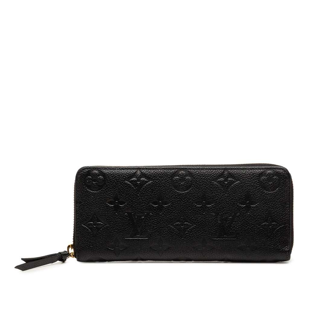 Louis Vuitton Monogram Empreinte Clemence Wallet Black Leather Very good condition - Front View