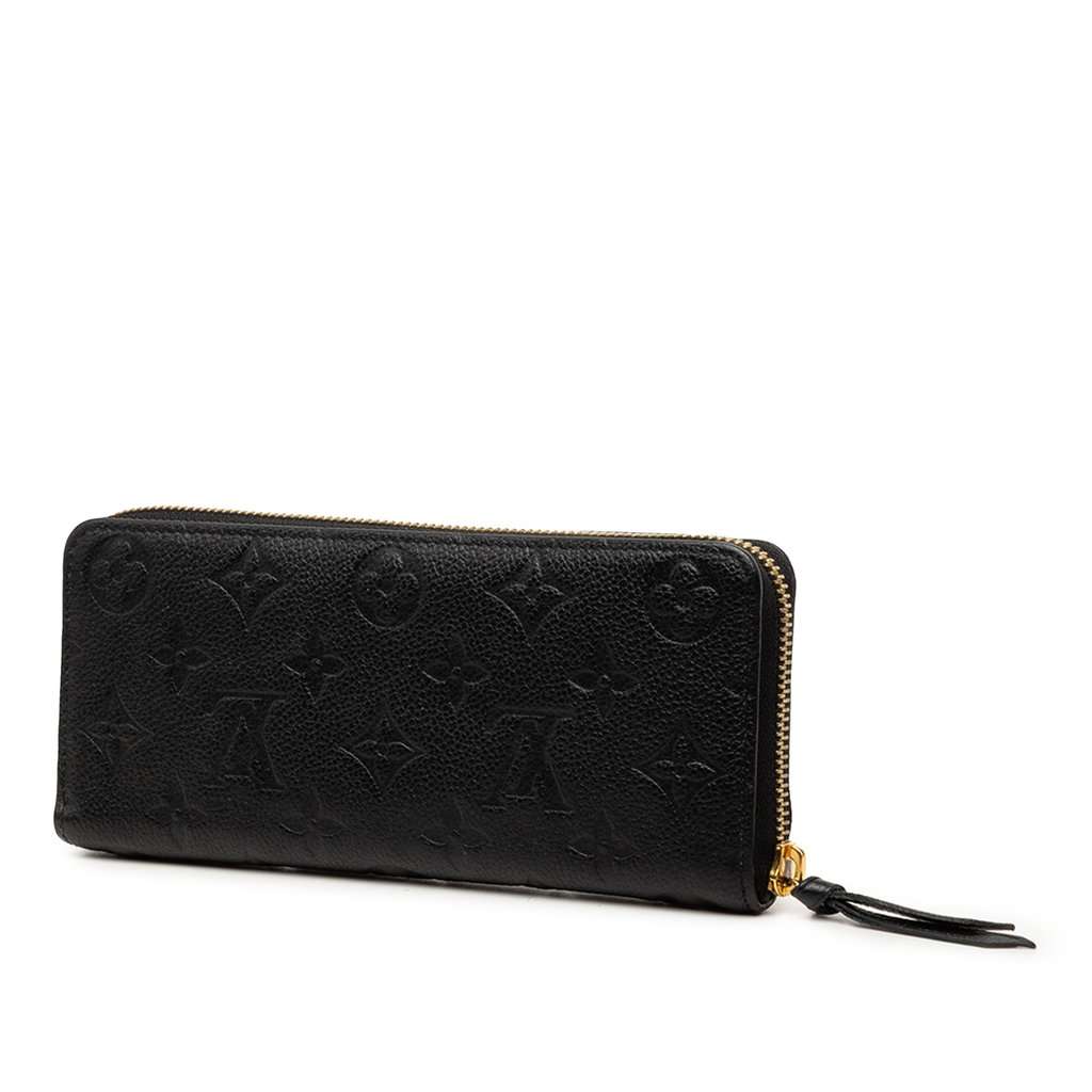Louis Vuitton Monogram Empreinte Clemence Wallet Black Leather Very good condition - Back View