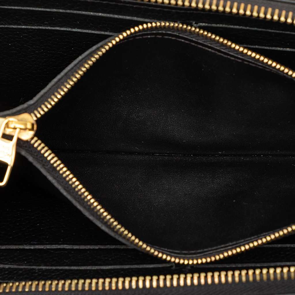 Louis Vuitton Monogram Empreinte Clemence Wallet Black Leather Very good condition - Model View