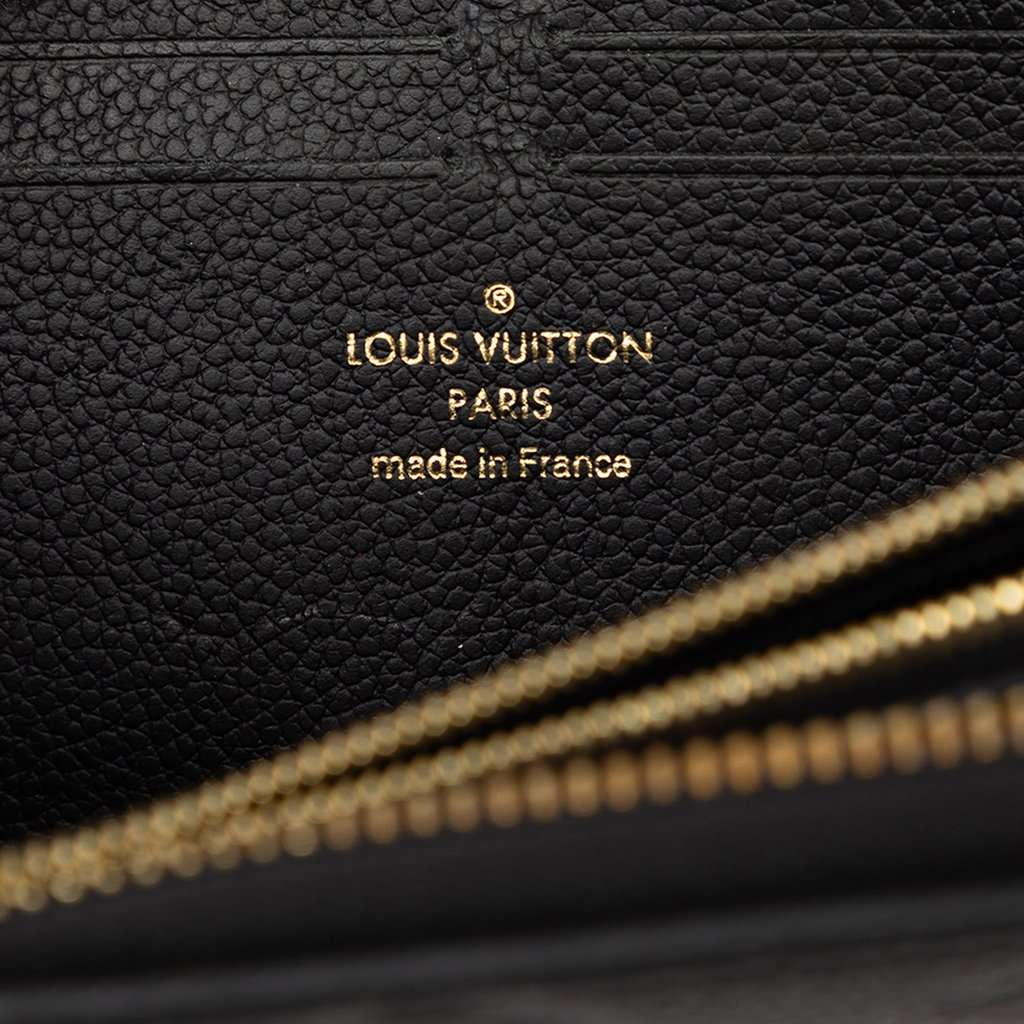 Louis Vuitton Monogram Empreinte Clemence Wallet Black Leather Very good condition - Box View