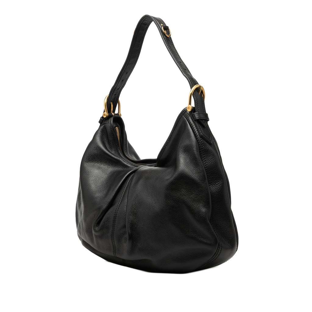 Burberry Large Leather Malika Hobo Black Leather Very good condition - Back View