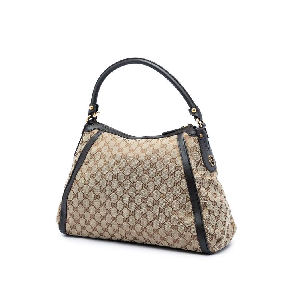 Gucci GG Canvas Scarlett Shoulder Bag Beige Very good - Back View