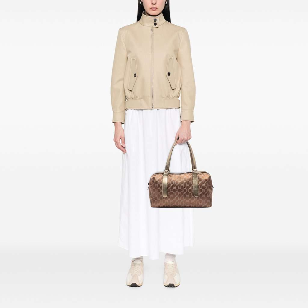 Gucci GG Satin Boston Bag Brown Very good condition - Box View