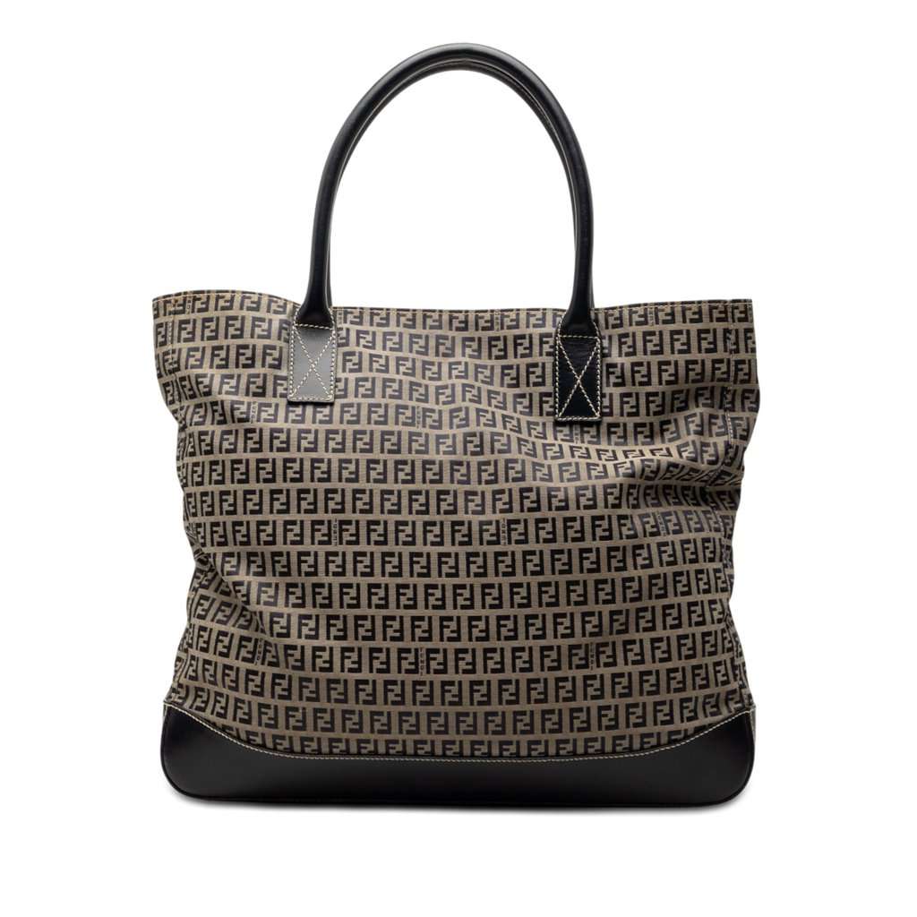 Fendi Zucchino Canvas Tote Beige Very good condition - Front View