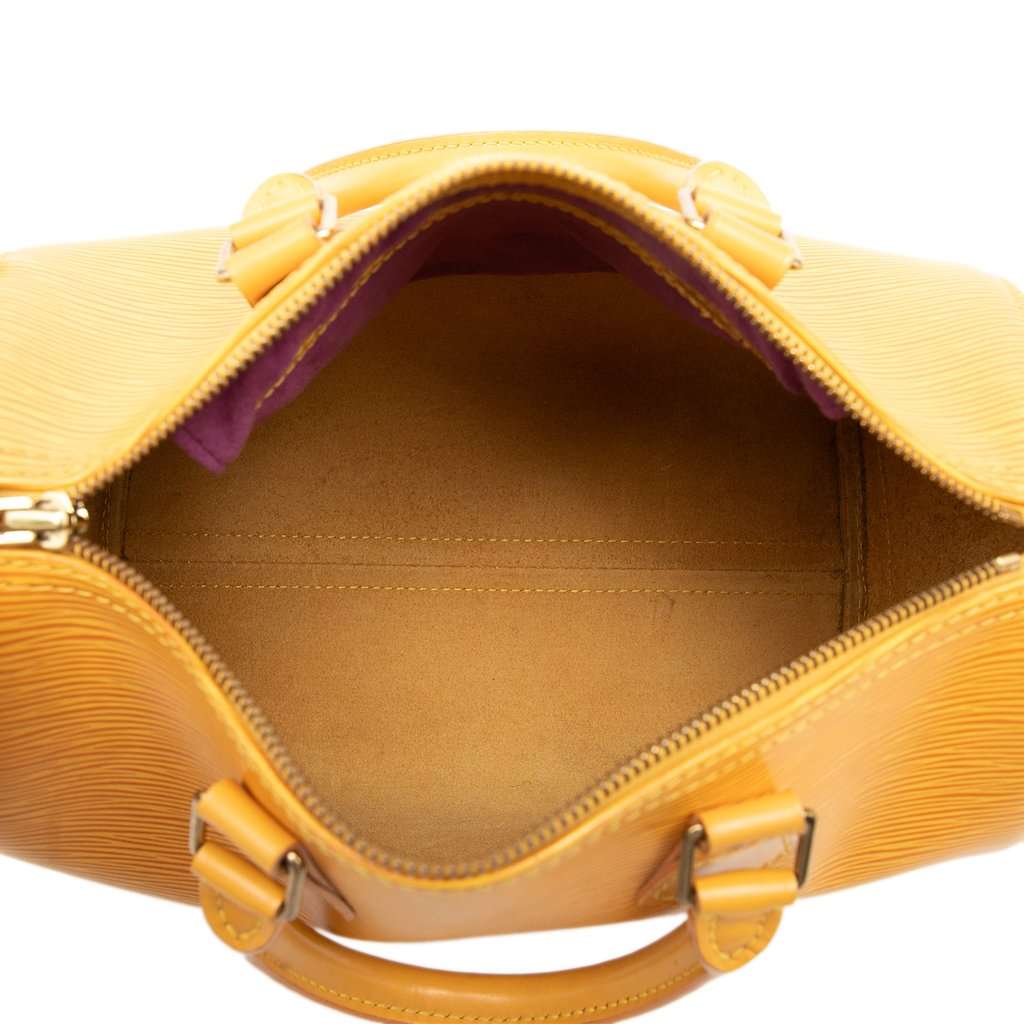 Louis Vuitton Epi Speedy 30 Yellow Leather Very good - Model View