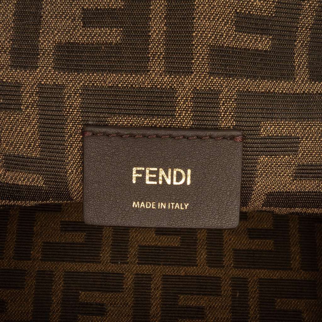 Fendi Small Shearling Fendi First Crossbody Brown Very good - Box View