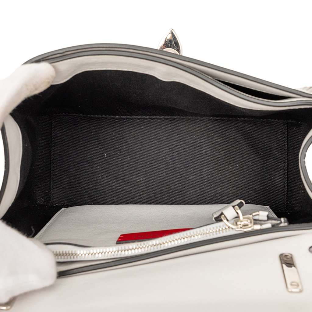 Valentino Leather Rockstud Flip Lock Crossbody Silver Leather Very good condition - Model View