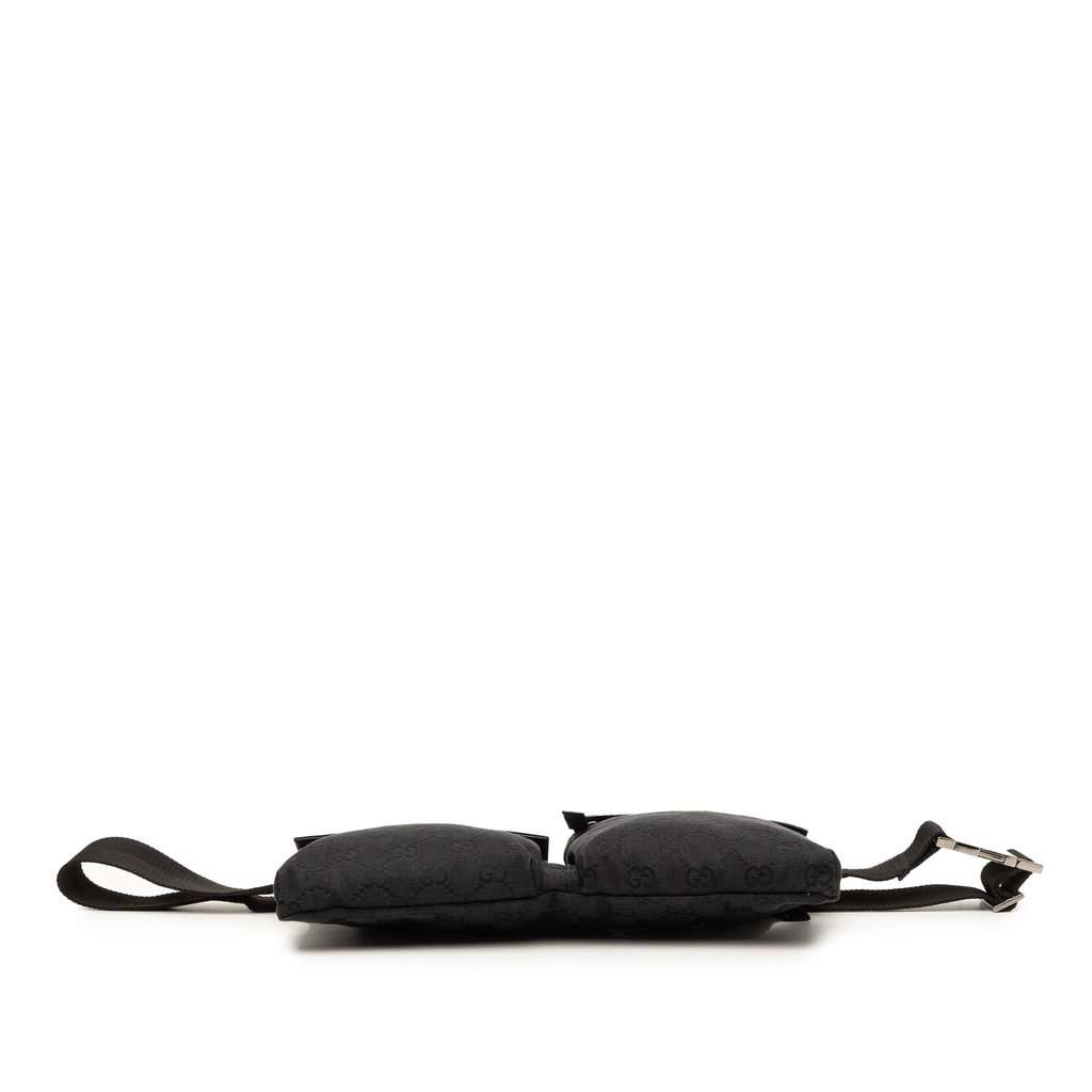 Gucci GG Canvas Double Pocket Belt Bag Black Very good - Inside View